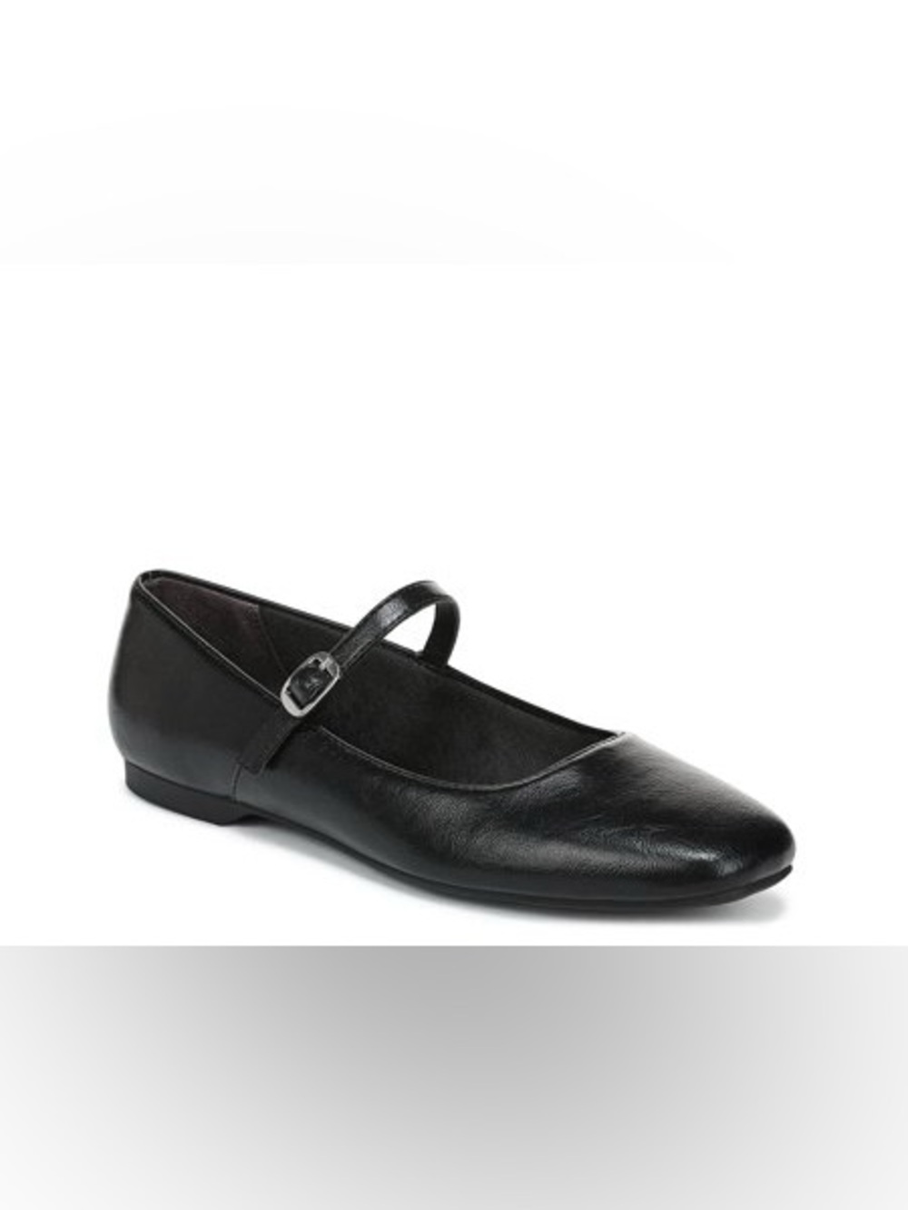 Life Stride Black Square-Toe Mary Jane Flats
